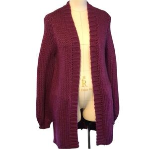 Stone Row chunky cable knit cardigan sweater